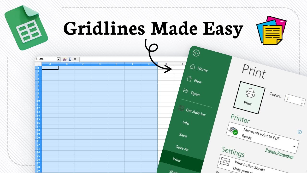 How to Print gridlines in Google Sheets (quick method)
