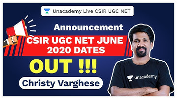 Announcement CSIR UGC NET June 2020 Dates