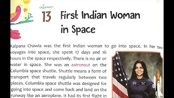 First Indian Woman In Space || English || Class 5 || CHAPTER 13 || FULL CHAPTER || MPES Classes