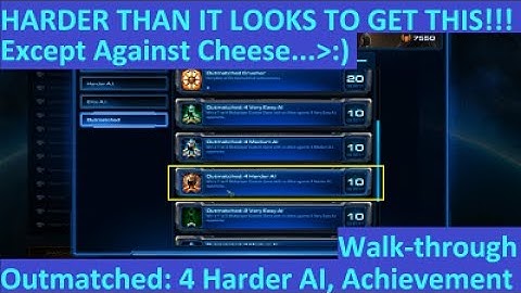 StarCraft 2: "Outmatched: 4 Harder AI" Achievement Walk-through, 1v4 Harder AI (Easy Way)