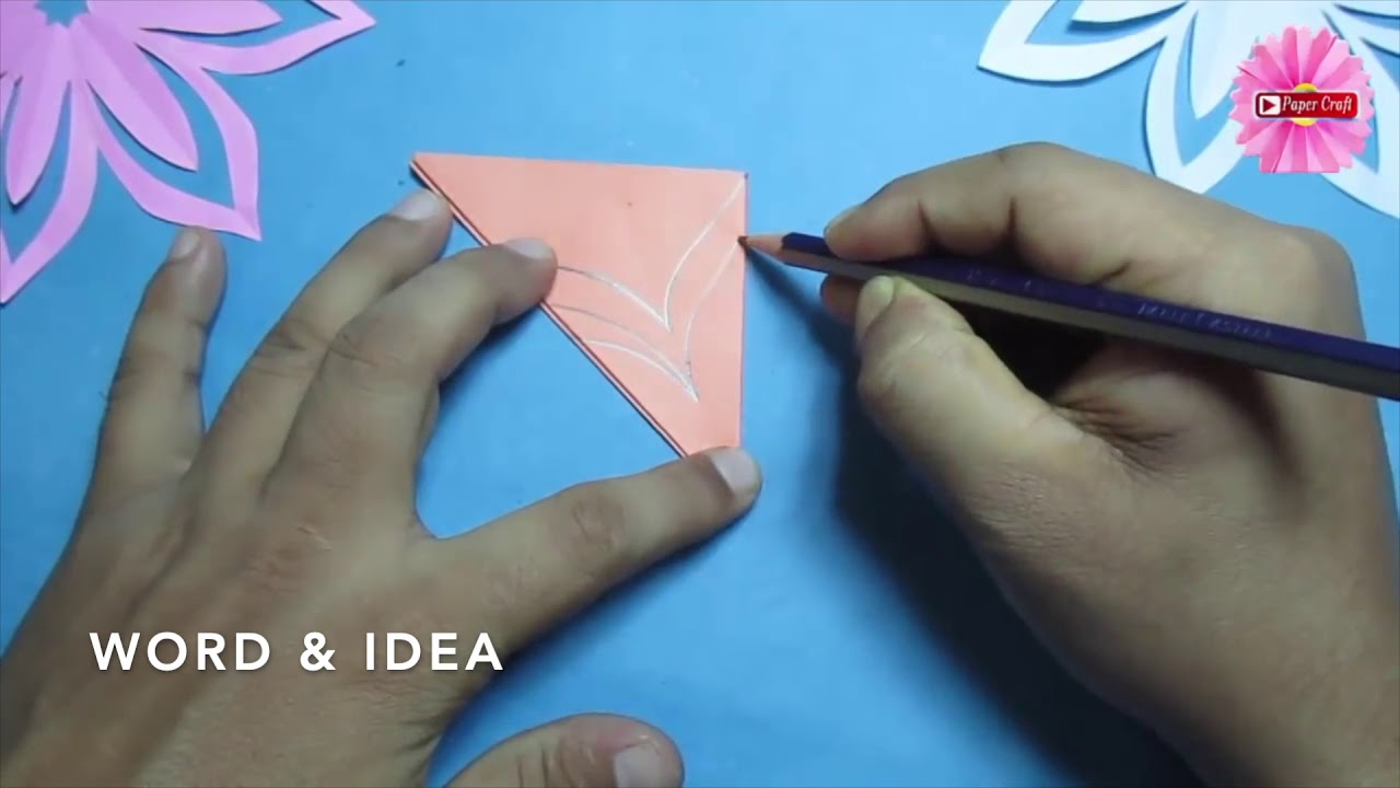 How to make simple & easy paper cutting flower designs paper flower DIY