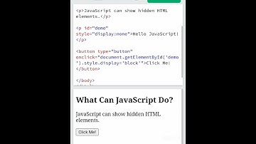 JavaScript Can Show HTML Elements#pythontutorial #python