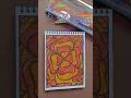 Zentangle art ✨ colourful doodle 🌟 relaxing video 💛🧡 satisfying art 🌷