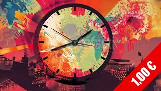 Color Burst Clock – Deadline and Creativity HD Stock Footage