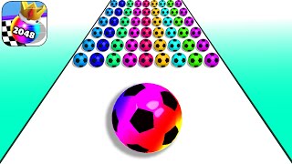 📌Satisfying Mobile Game Merge Ball Run Game 2048 Gameplay Walkthrough iOS,Android Freeplay Update screenshot 1