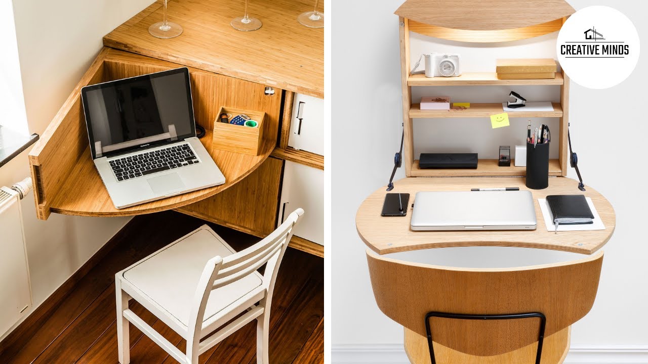 Ingenious Space Saving home office Ideas Smart furniture YouTube
