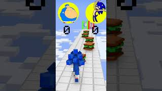 HELP SONIC FIT OR FAT CHALLENGE ON FROM ONE PUNCH MAN PLANT with Sonic #minecraft #shorts