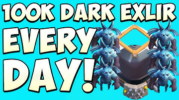 Clash of Clans Farming 100k Dark Elixir Everyday | "How To Farm Dark Elixir Fast 2015"