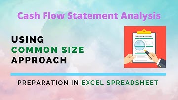 How to analyze cash flow statement based on common size analysis approach in Excel spreadsheet