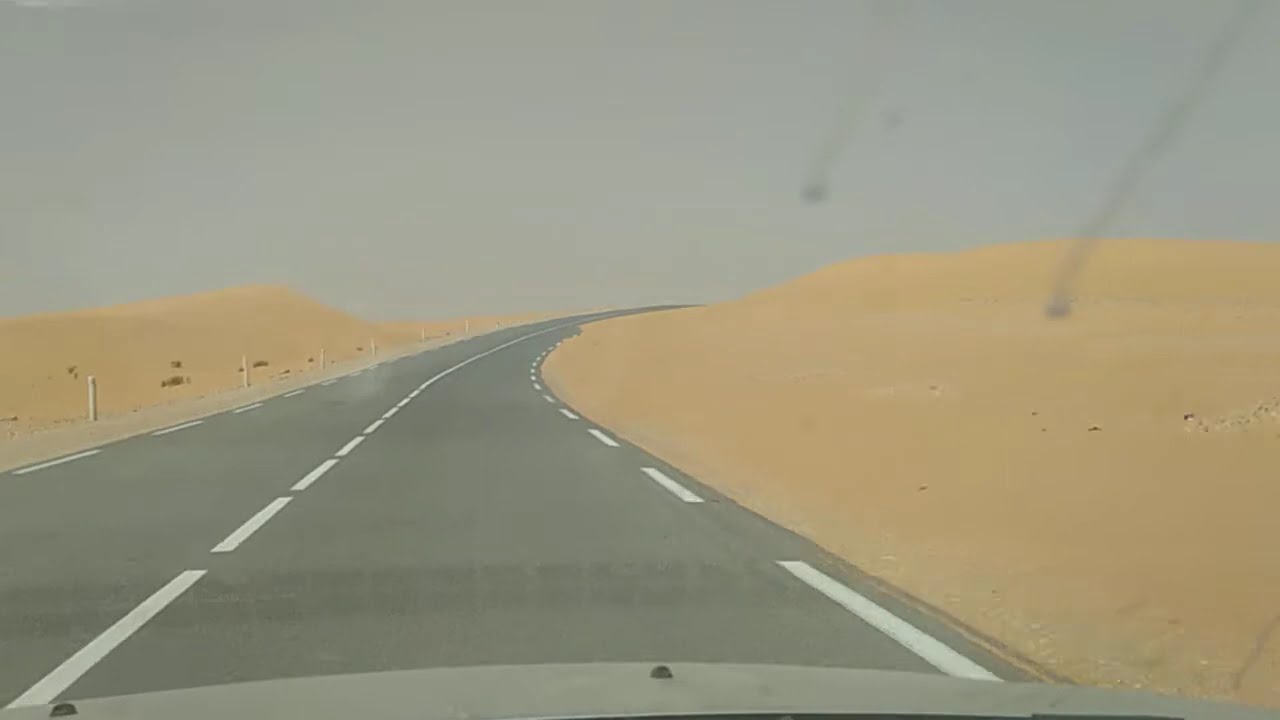 HASSI MESOUD to BORMA طريق حاسي مسعود اتجاه البرمة من عمق الصحراء