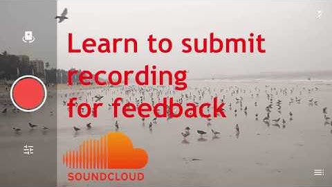 How to record your audio on Soundcloud (myGurukul video)