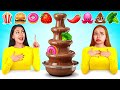 Rich Girl vs Broke Girl Chocolate Fondue Challenge | Extreme Food Competition by RATATA COOL