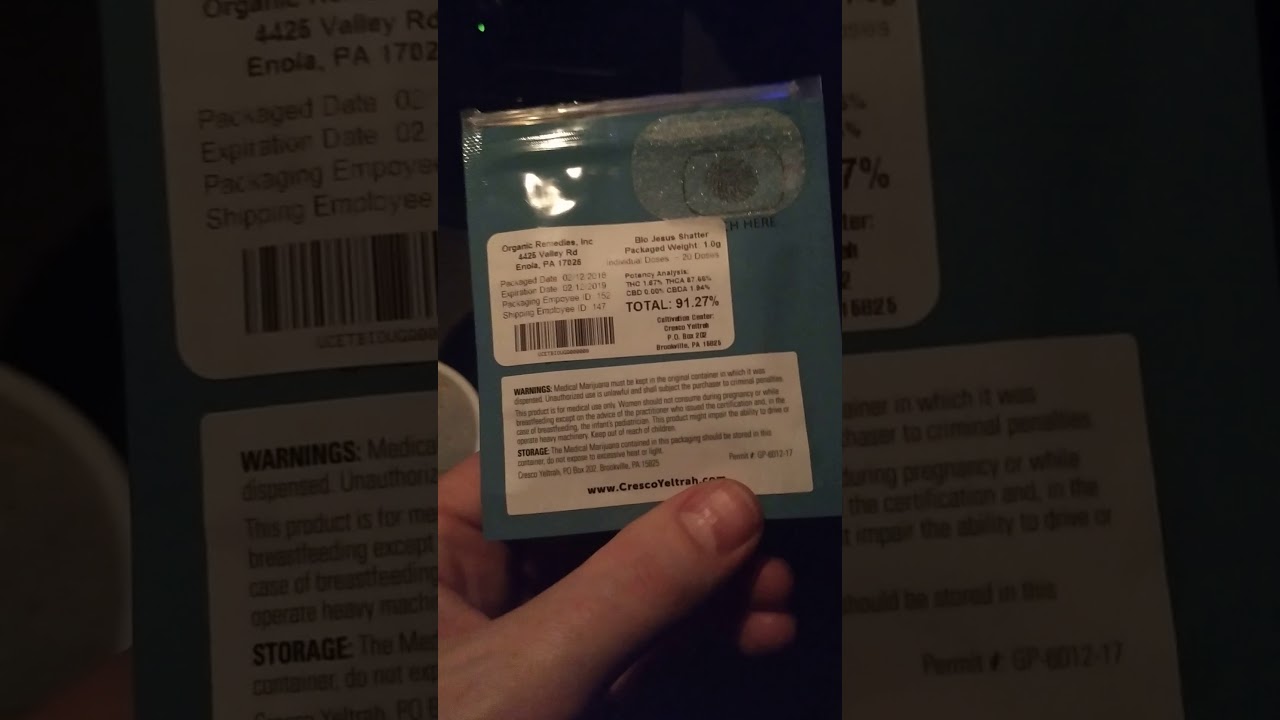 Pennsylvania Medical Marijuana Bio Jesus shatter