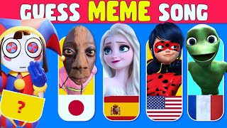 Guess Meme SONG & WHO'S Singing🎤Pomni, Digital Circus, Elsa,MrBeast, Wednesday Multilanguage Edition