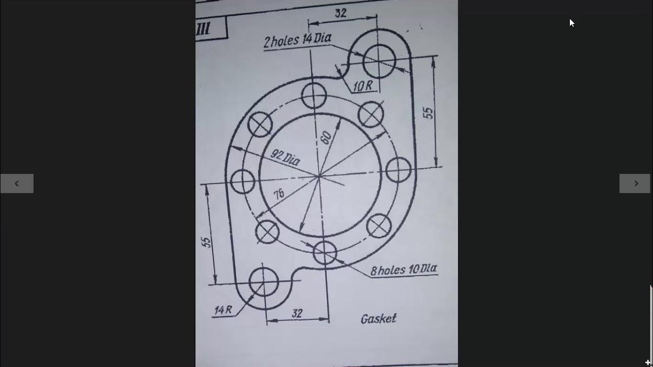 Gasket Designed In Autocad YouTube