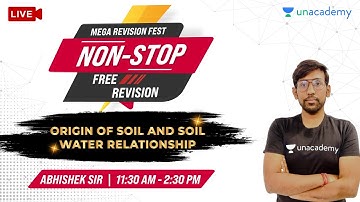 Mega Revision Fest | 11.30AM to 2:30 PM |Soil -Water Relationship & Index Properties By Abhishek Sir