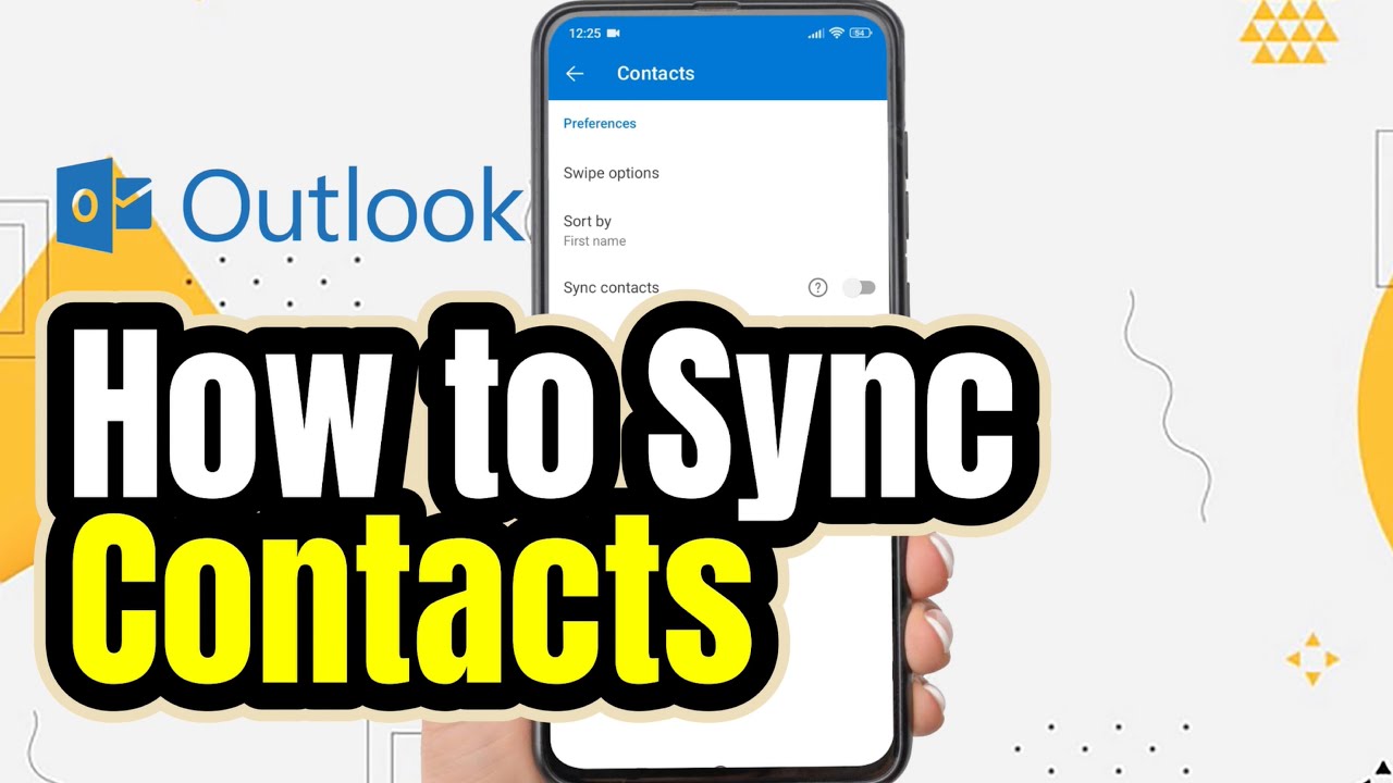 How To Sync Contacts in Outlook App on Android - YouTube