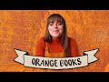 Every single orange book I own · Bookshelf Tour