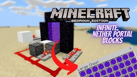 EASY 1.17 Nether Block Portal Farm in Minecraft Bedrock (MCPE,Xbox, Windows,Switch, PS)|ranxd