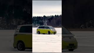 VW ID.Buzz on the ice 🤷‍♂️ #volkswagen #idbuzz #vw