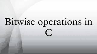 Bitwise operations in C