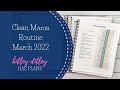 Clean Mama Routine | March 2022 | Plum Paper Vertical Columns