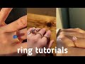 ring tutorial tiktoks (beaded, wire, crystal wrapped wrings!)