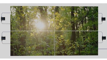 Brightlink’s 4x4 4k60Hz Seamless Matrix with built in 2x2 Video Wall controller - Cat6 Out - 300ft