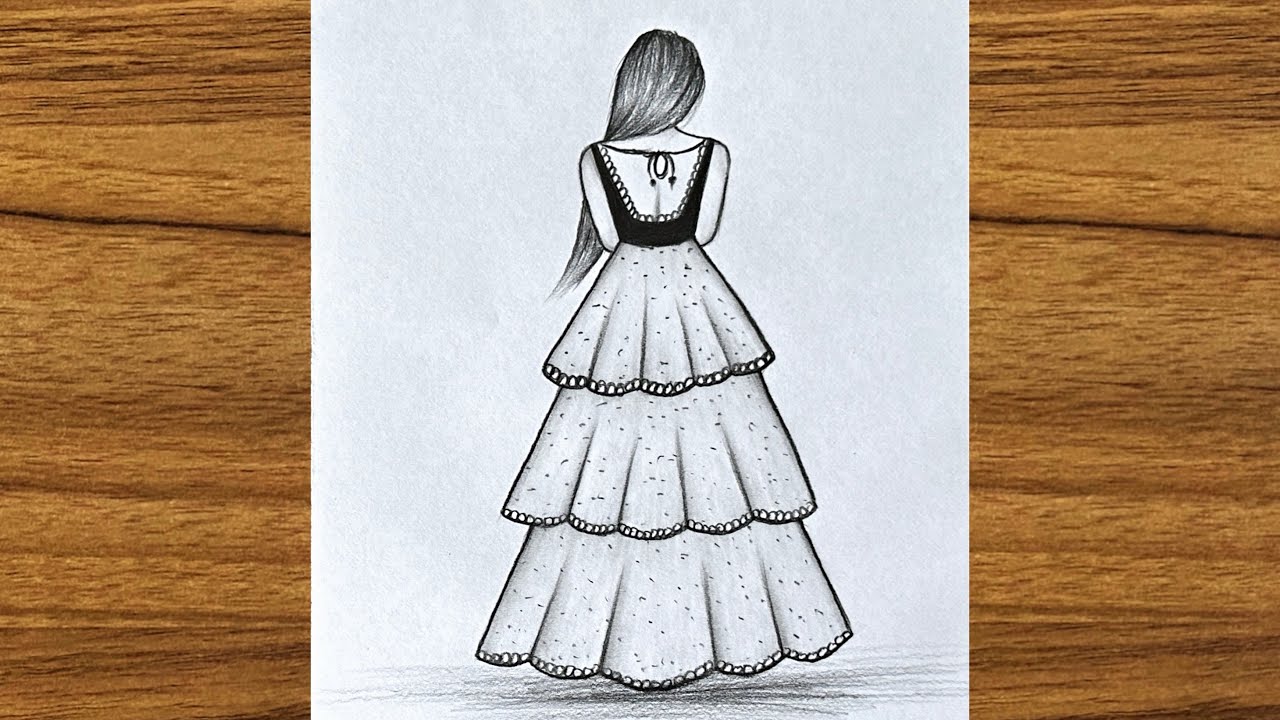 Aggregate more than 198 simple girl dress drawing best