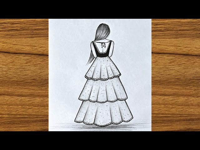 How to draw a beautiful girl dress || Easy drawing ideas for girls || Easy  drawings step by step - YouTube