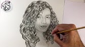 Cómo dibujar cabello chino/quebrado - How to draw curly hair - YouTube