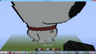 minecraft pixel art, brian griffin
