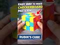 Rubik's cube Checker board pattern#rubik'scubetutorial#shortsviral