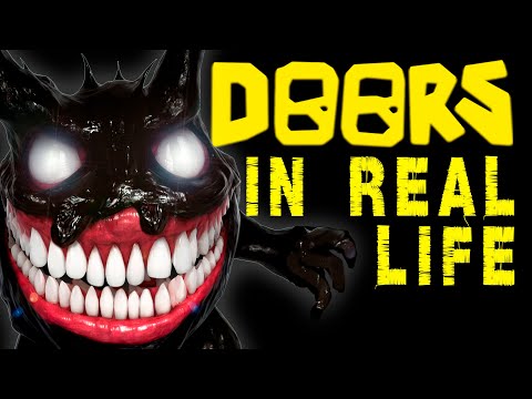 DRONE CATCHES THE FIGURE FROM ROBLOX DOORS GAME IN REAL LIFE!