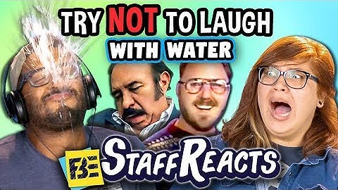 Try to Watch This Without Laughing or Grinning WITH WATER! #5 (ft. FBE STAFF)