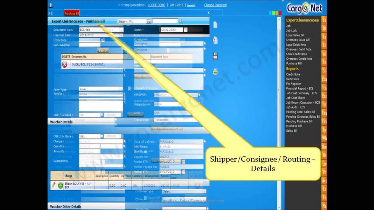Logistics ERP Software - Cargo Net - Clearance IMPORT-EXPORT | Customs Clearance Software