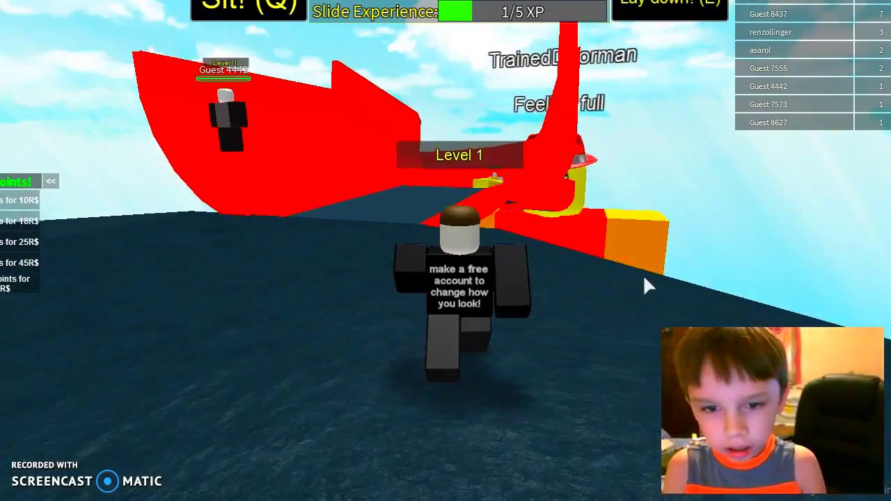 First Split Screen Video Roblox With Gabriel The Warrior - 