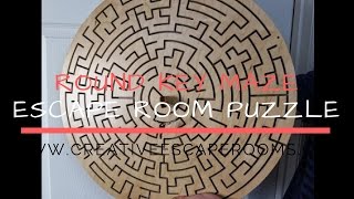 Round Key Maze Puzzle for Escape Rooms