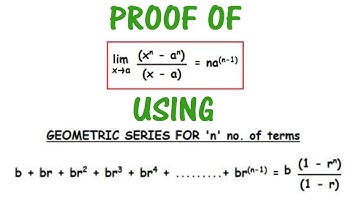 Proof of "limit (x^n - a^n)/(x - a) = n*a^(n - 1)" using geometric series | ZJ learning | Limits#5