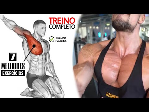 Vídeo: Exercícios Com Halteres Para O Peito