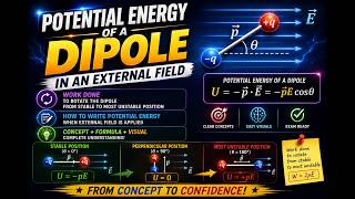 Potential Energy of Electric Dipole | Complete Theory + Numericals | Class 12 Physics