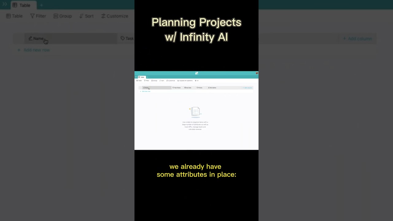 Plan projects with Infinity 