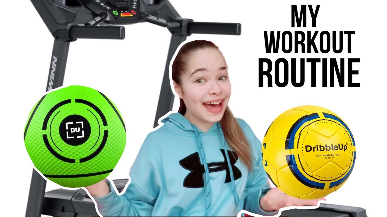 MY HOME WORKOUT ROUTINE DRIBBLEUP SMART SOCCER BALL DRIBBLEUP SMART MEDICINE BALL RUNNING
