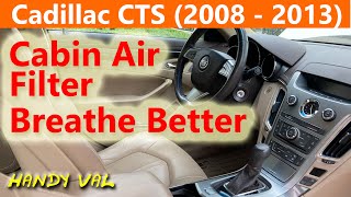 How to Change Cadillac CTS Cabin Air Filter for clean inside air and longer lasting AC motor & parts