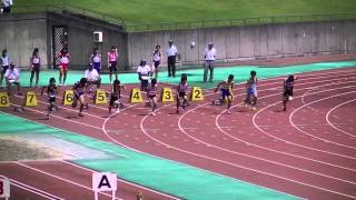 20140906中部中学新人1年男子100ｍ予選11組