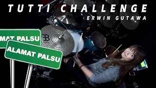 ERWIN GUTAWA TUTTI CHALLENGE - ALAMAT PALSU | Drum Cover Vitha Vee