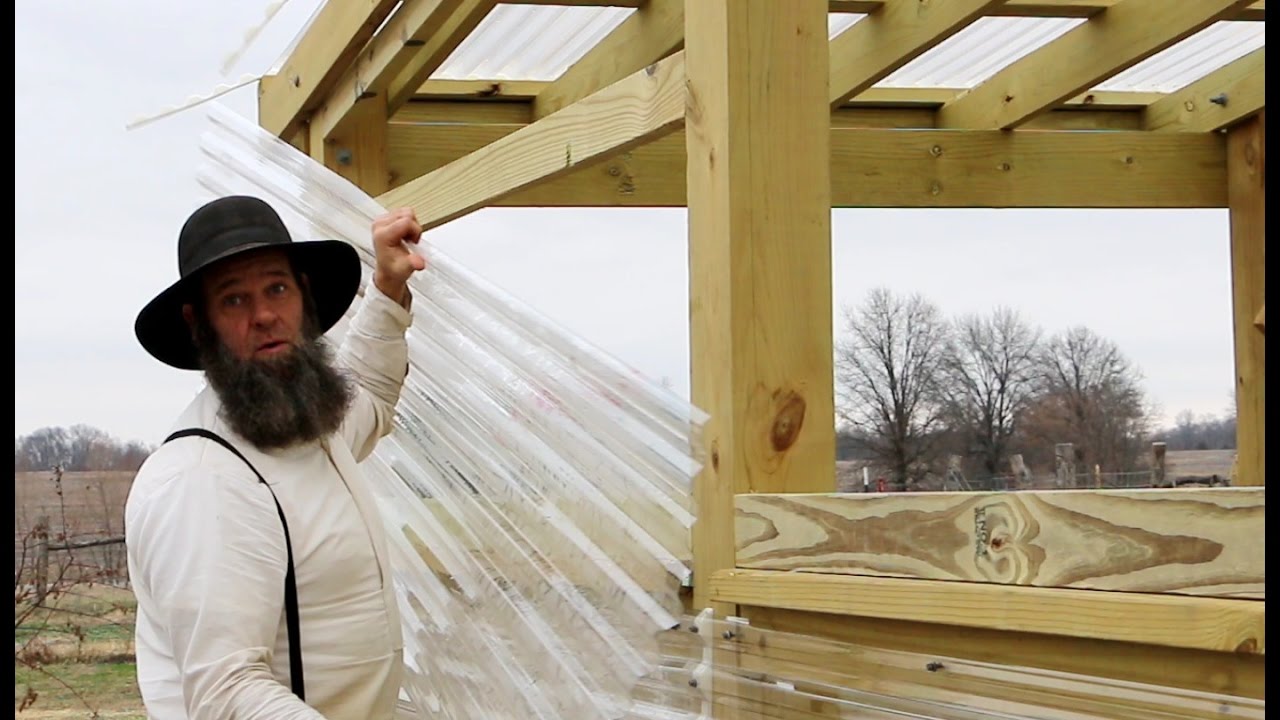 BUILDING A GREENHOUSE IN WINTER - TUFTEX PANELS AND TOOL 