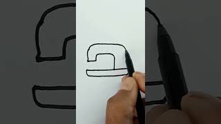 How to draw a sewing machine #shorts #edit #art