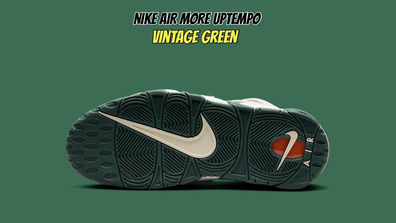 NIKE AIR MORE UPTEMPO Vintage Green - YouTube