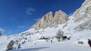 Ski fahren  Sellronda green  Val Gardena  Januar 2023